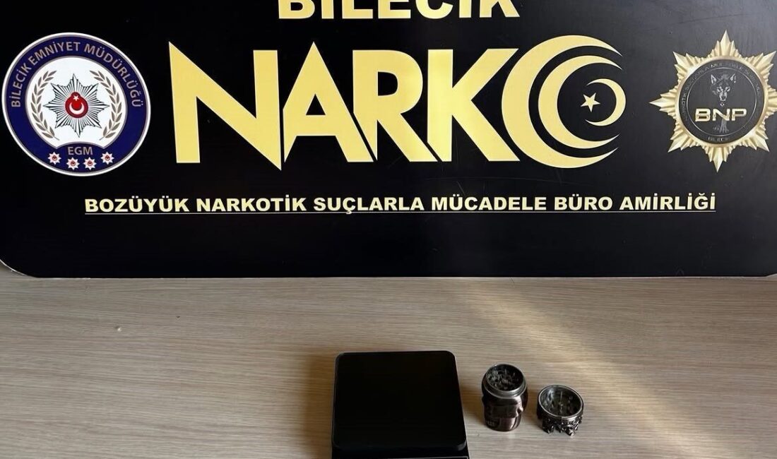 Bilecik’in Bozüyük ilçesinde Narkotik Suçlarla Mücadele Büro Amirliği tarafından yapılan