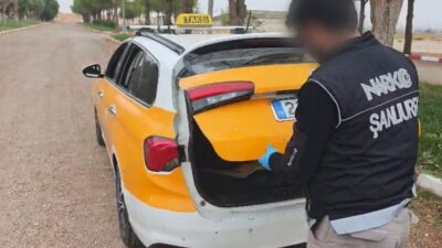 Şanlıurfa’da bir ticari takside 2 kilo 100 gram skunk ele