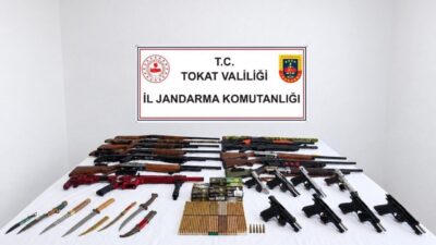 Tokat’ta Jandarma ekipleri tarafından gerçekleştirilen operasyonlarda 6 ilçede silah ticareti