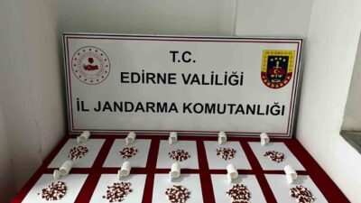 Uzunköprü ilçesinde jandarma tarafından düzenlenen operasyonda, uyuşturucu olduğuna inanılan 568