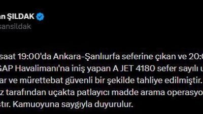 Şanlıurfa Valisi Hasan Şıldak, Ankara’dan Şanlıurfa’ya sefer yapan 4180 sefer