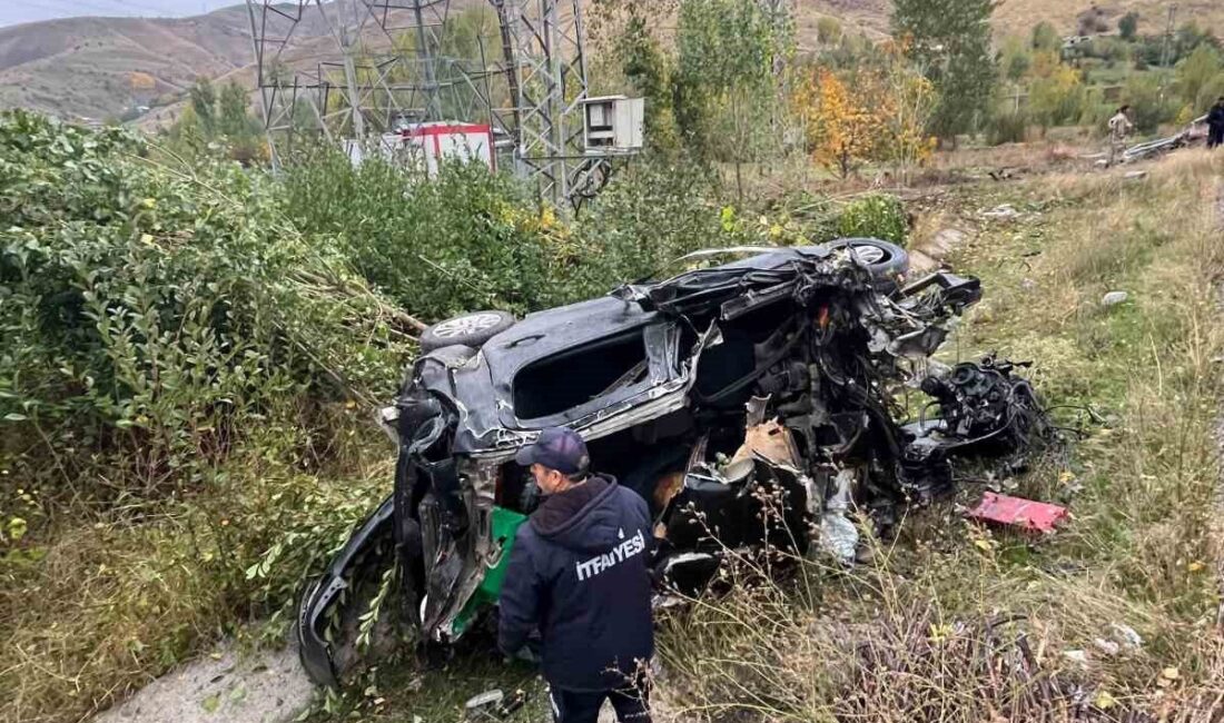 Van’ın Gevaş ilçesinde otomobilin takla atması sonucu meydana gelen trafik