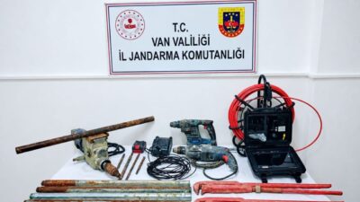 Van’ın Çaldıran ilçesinde 1. derece sit alanında kaçak kazı yapan