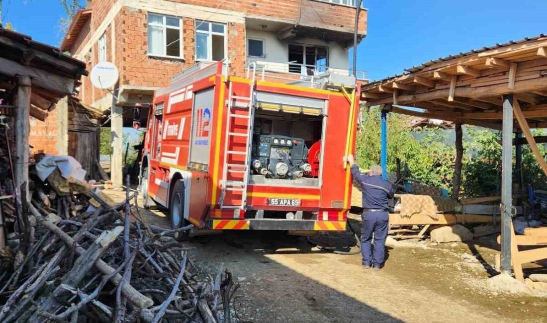 Samsun’un Vezirköprü ilçesinde, bugün öğle saatlerinde meydana gelen bir ev