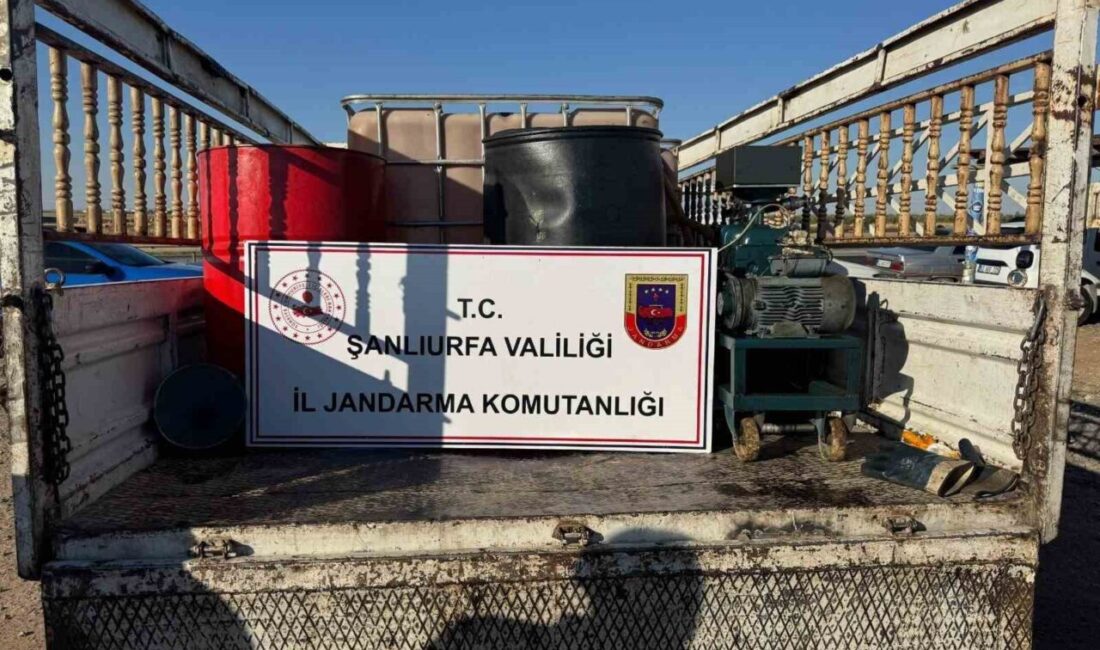 Şanlıurfa’nın Viranşehir ilçesinde jandarma ekipleri tarafından gerçekleştirilen operasyonda 650 litre