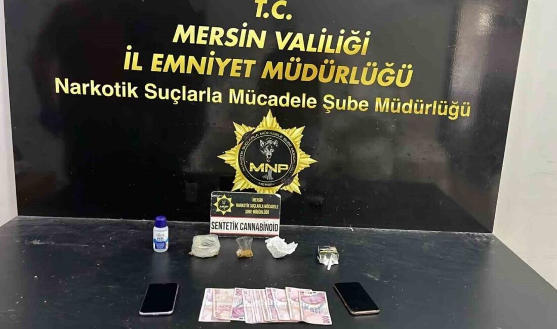 Mersin’de uyuşturucu ticareti yaptığı iddia edilen 2 şüpheli, polis tarafından