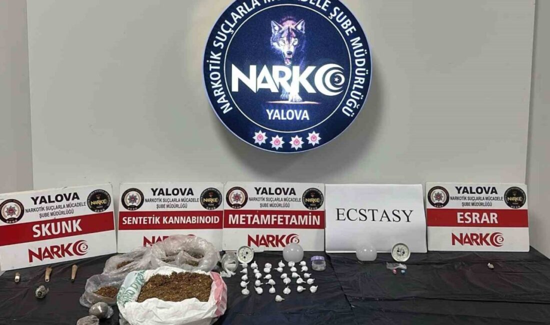 Yalova’da uyuşturucu ticareti yaptıkları tespit edilen 2 şüpheli, polis tarafından