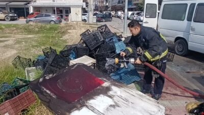 Manavgat ilçesindeki bir olayda, park halindeki kamyonet önce önündeki araca