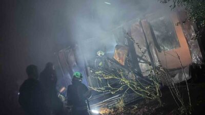 Denizli’nin Beyağaç ilçesinde, 84 yaşındaki bir kadının yaşadığı konteyner evde