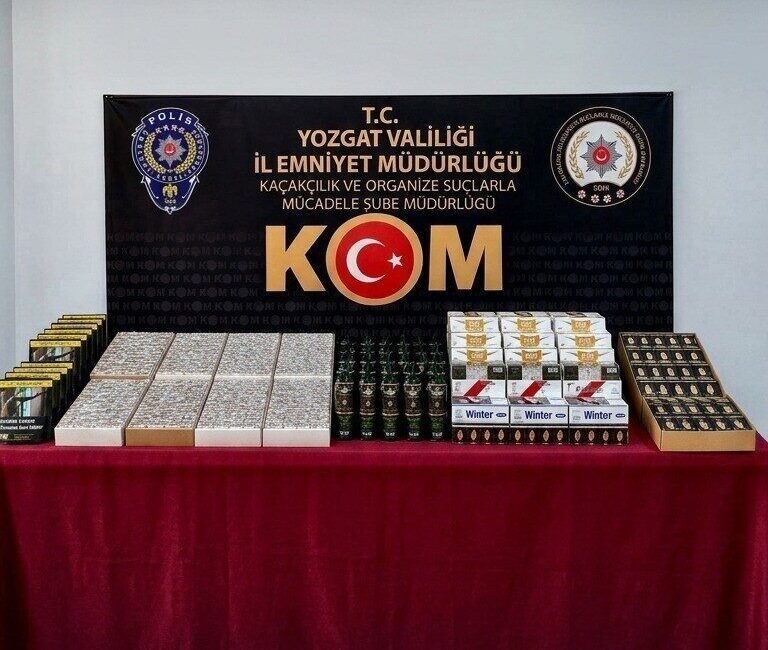 Yozgat’ın Çekerek ilçesinde bir iş yerinde gerçekleştirilen arama sonucunda 35