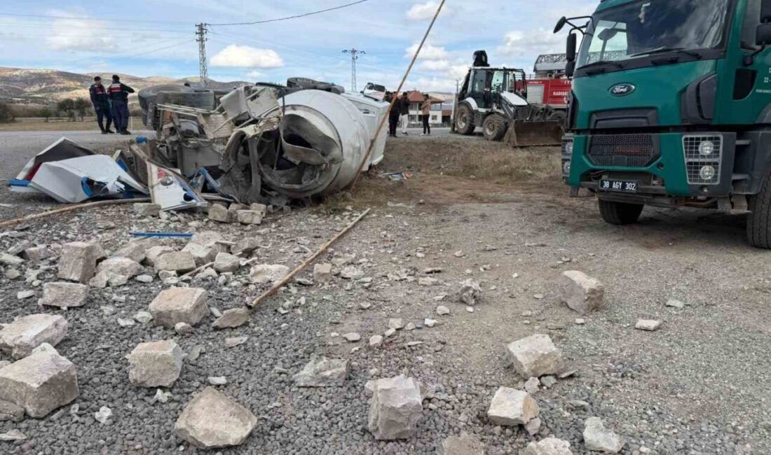 Yozgat’ta mikser devrildi, sürücüsü yaralandı. Kadışehri ilçesine bağlı Yankı Mahallesi’nde
