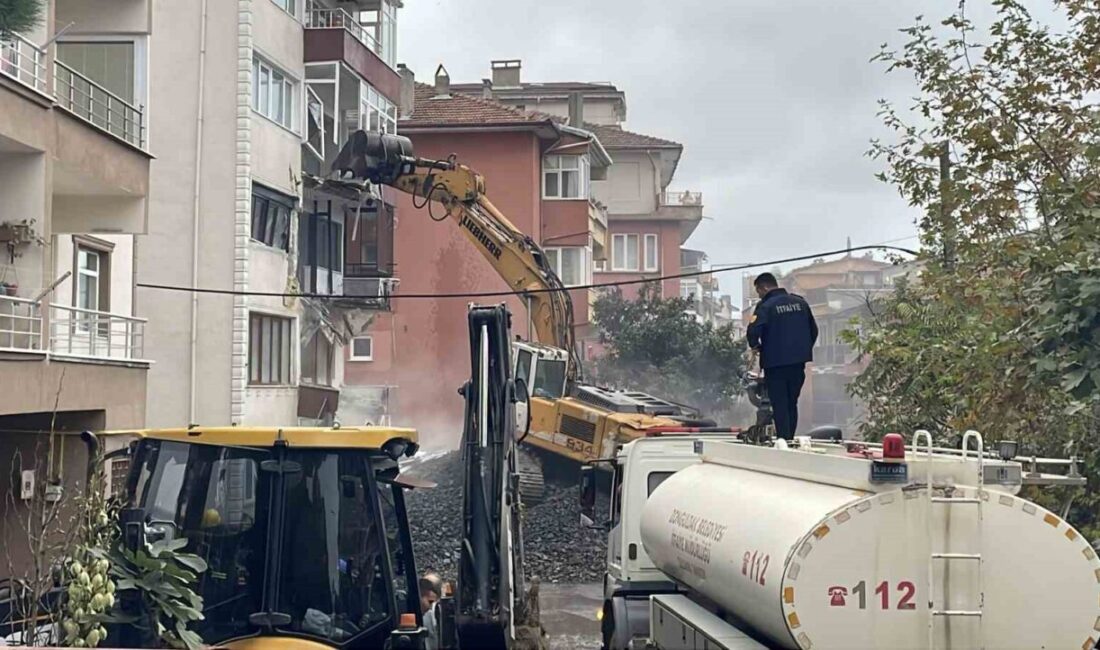 Zonguldak’ta yaklaşık iki ay önce duvarlarında ve taşıyıcı yapının çeşitli