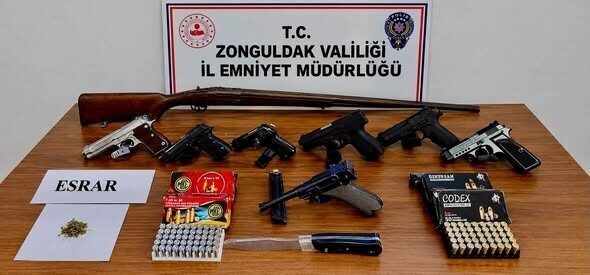 Zonguldak, yasa dışı ve ruhsatsız silah ticareti operasyonunda gözaltına alınan